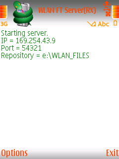 WLAN file transfer screenshot 3